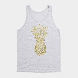 Pineapple Gold  Lucky Pineapples Cute Trendy Design Tank Top